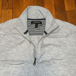 Banana Republic 1/4 Zip Pullover Sweater Gray Size XLarge